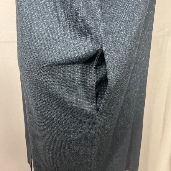 La Garconne Moderne Women's M Portrait Dress Linen Blend Charcoal Gray - Picture 6 of 11